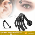 Skeleton Hand Top Surgical Steel Black Plated Eyebrow Cartilage Barbell